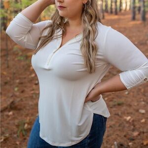 Elegant White Women's Top